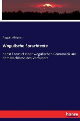 Cover of Wogulische Sprachtexte