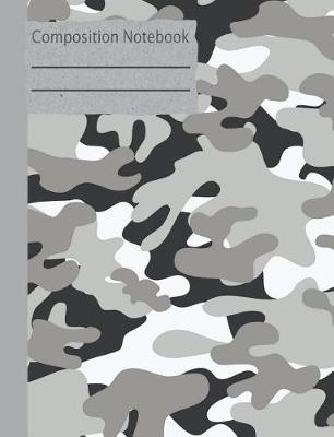 Book cover for Camouflage Gray Composition Notebook - 5x5 Graph Paper
