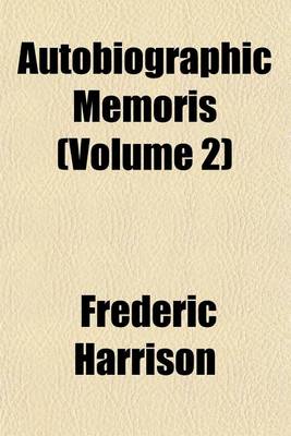 Book cover for Autobiographic Memoris (Volume 2)