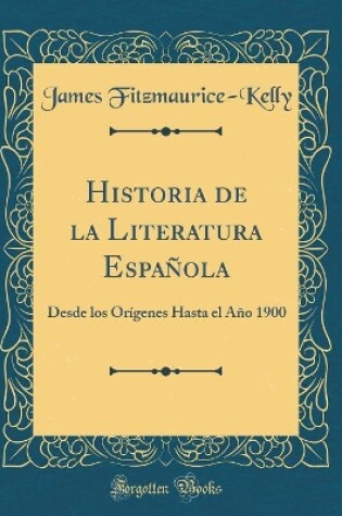 Cover of Historia de la Literatura Espanola