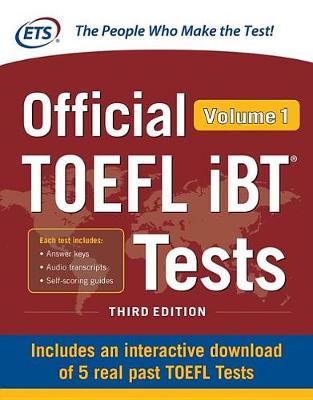 Book cover for Official TOEFL IBT Tests Volume 1, Third Edition