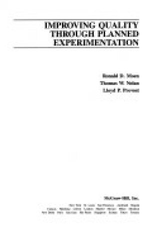 Cover of Improving Quality Through Planned Experimentation