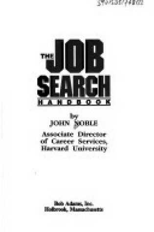 Cover of The Job Search Handbook