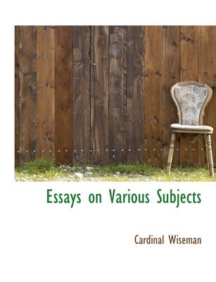 Book cover for Essays on Various Subjects