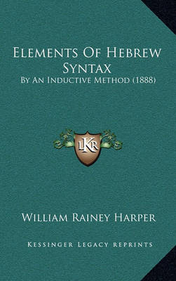 Book cover for Elements of Hebrew Syntax