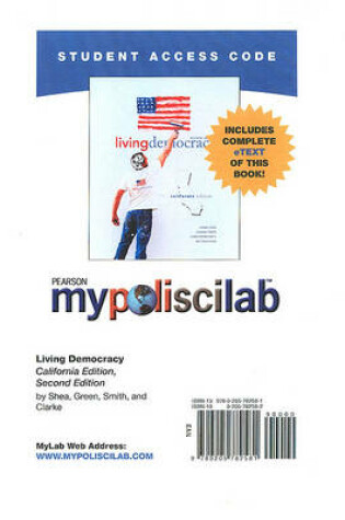 Cover of MyLab Political Science with Pearson eText -- Standalone Access Card -- for Living Democracy, Calif. Ed