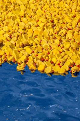 Cover of Journal Yellow Rubber Ducks Float Blue Lake Water
