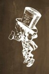 Book cover for Alice in Wonderland Chalkboard Journal - Mad Hatter (Brown)