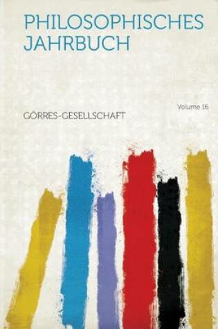 Cover of Philosophisches Jahrbuch Volume 16