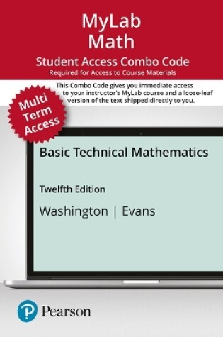 Cover of Mylab Math with Pearson Etext -- 24-Month Combo Access Card -- For Basic Technical Mathematics