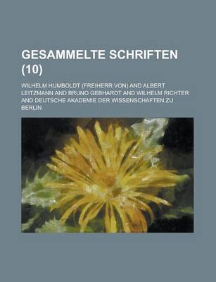 Book cover for Gesammelte Schriften (10 )