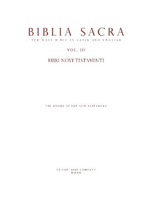 Book cover for Holy Bible In Latin & English : Vol. 3