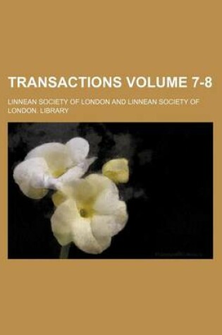 Cover of Transactions Volume 7-8