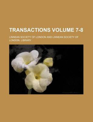 Book cover for Transactions Volume 7-8