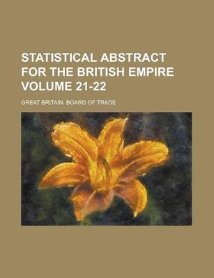Book cover for Statistical Abstract for the British Empire Volume 21-22