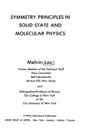 Book cover for Symmetry Principles in Solid State and Molecular Physics