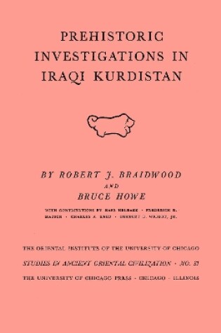 Cover of Prehistoric Investigations in Iraqi Kurdistan