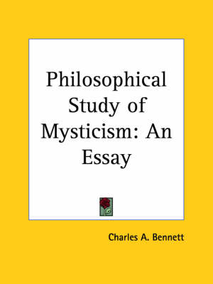 Book cover for Philosophical Study of Mysticism: an Essay (1923)