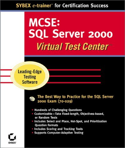 Cover of MCSE SQL Server 2000 Administration Virtual Test Center