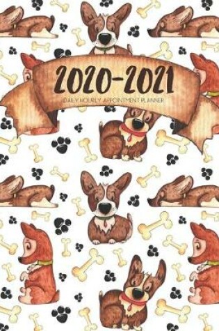 Cover of Daily Planner 2020-2021 Watercolor Dogs 15 Months Gratitude Hourly Appointment Calendar