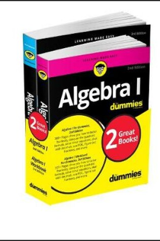 Cover of Algebra I For Dummies Book + Workbook Bundle