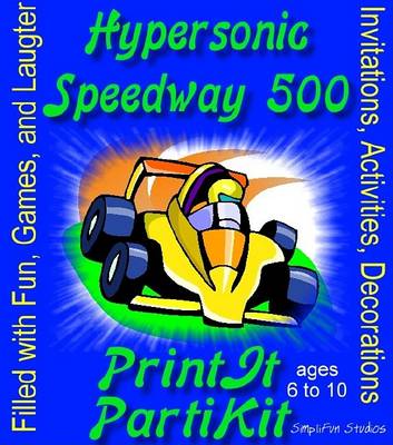 Book cover for Children's Car Racing Theme Birthday Party Games and Printable Theme Party Kit
