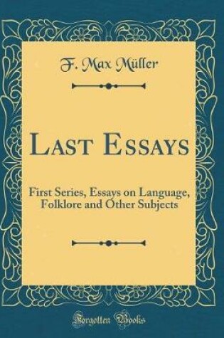 Cover of Last Essays