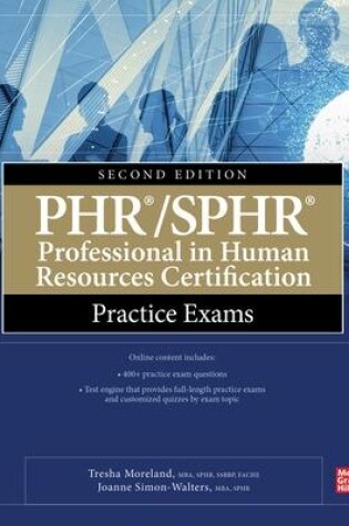 Cover of PHR/SPHR Professional in Human Resources Certification Practice Exams, Second Edition