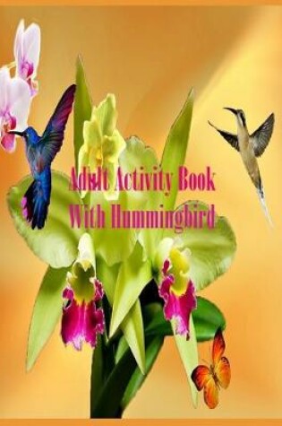 Cover of Adult Activity Book With Hummingbird