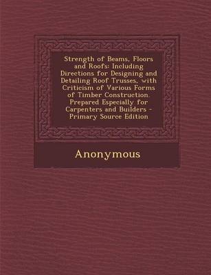 Book cover for Strength of Beams, Floors and Roofs