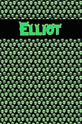 Cover of 120 Page Handwriting Practice Book with Green Alien Cover Elliot