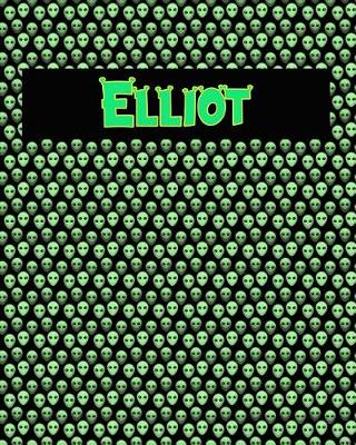 Book cover for 120 Page Handwriting Practice Book with Green Alien Cover Elliot