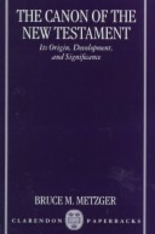 Cover of The Canon of the New Testament