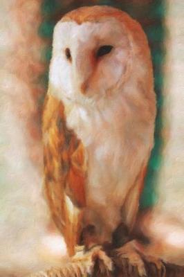 Book cover for Barn Owl Perched On A Chair - Lined Notebook with Margins