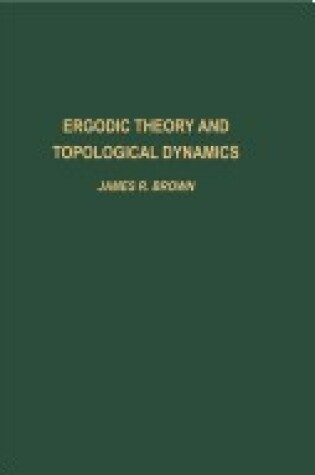 Cover of Ergodic Theory and Topological Dynamics