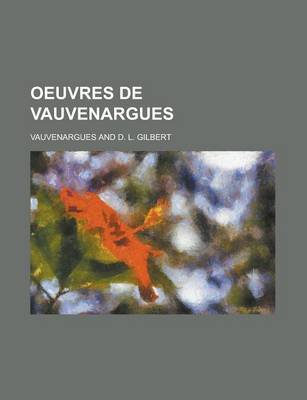 Book cover for Oeuvres de Vauvenargues