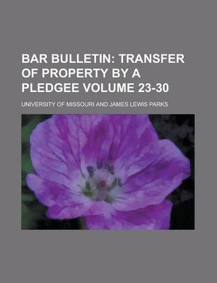 Book cover for Bar Bulletin Volume 23-30