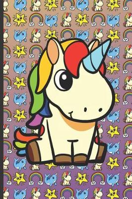 Book cover for Unicorn Narwhal Rainbow and Stars Notebook