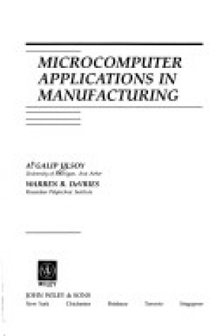 Cover of Microcomputer Applications in Manufacturing