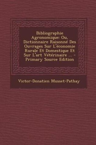 Cover of Bibliographie Agronomique