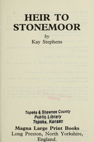 Cover of Heir to Stonemoor