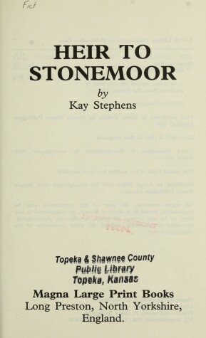 Book cover for Heir to Stonemoor