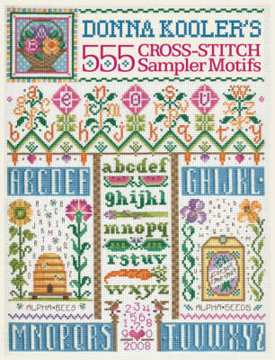 Book cover for Donna Kooler's 555 Cross-stitch Sampler Motifs