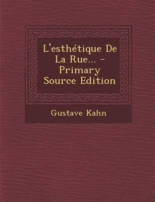 Book cover for L'Esthetique de La Rue... - Primary Source Edition