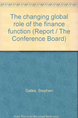 Book cover for The Changing Global Role of the Finance Function