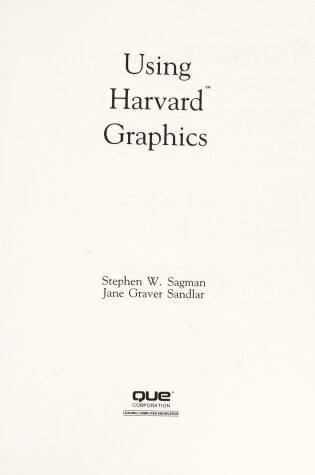 Cover of Using Harvard Graphics