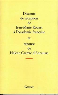 Book cover for Discours de Reception A L'Academie Francaise