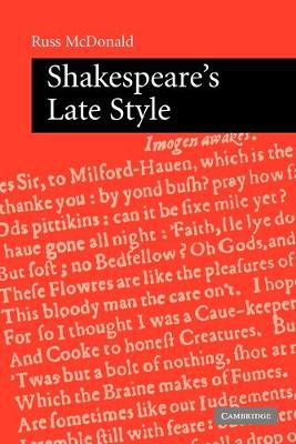 Book cover for Shakespeare's Late Style