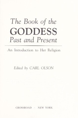 Cover of Book of the Goddess, Past and Present