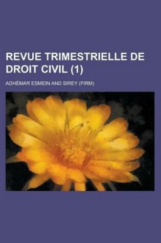 Cover of Revue Trimestrielle de Droit Civil (1)